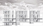 Neubau einer Hausgruppe - Ansicht West
